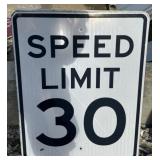 1)FEDERAL/STATE REGULATORY SIGN-SPEED LIMIT 30 MPH
