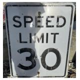 1)FEDERAL/STATE REGULATORY SIGN-SPEED LIMIT 30 MPH