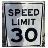 1)FEDERAL/STATE REGULATORY SIGN-SPEED LIMIT 30 MPH