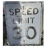 1)FEDERAL/STATE REGULATORY SIGN-SPEED LIMIT 30 MPH