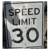 1)FEDERAL/STATE REGULATORY SIGN-SPEED LIMIT 30 MPH