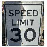 1)FEDERAL/STATE REGULATORY SIGN-SPEED LIMIT 30 MPH