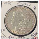 1889 MORGAN DOLLAR (90% SILVER) (XF)