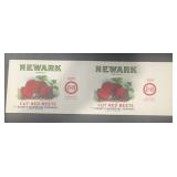 (5 COUNT) VINTAGE CAN LABEL-"NEWARK" CUT RED BEETS