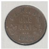 1932 CANADA CENT (VG)