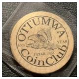 1956 "COIN CLUB" WOODEN NICKEL