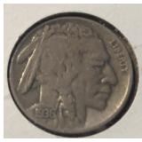1936-D BUFFALO NICKEL "ROTATED REVERSE" (VG)