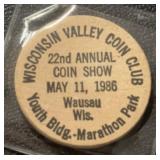1986 "WOODEN" NICKEL