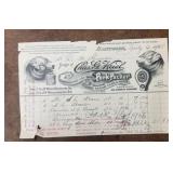 VINTAGE "BILLHEAD"-"CHAS. C. KRIEL PORK PACKERS"