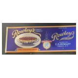 (12 COUNT) VINTAGE CAN LABEL-"ROWLEY