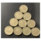 (BAG OF 10) "BRITISH ELIZABETH II" COINS-ASSORTED
