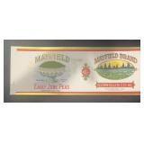(5 COUNT) VINTAGE CAN LABEL-"MAYFIELD" JUNE PEAS
