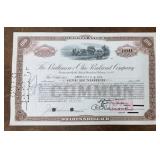 RAILROAD STOCK CERTIFICATE-"BALTIMORE & OHIO"