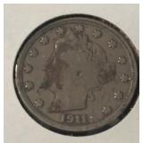 1911 LIBERTY V-NICKEL ***ALMOST FULL LIBERTY***VG