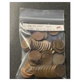 (BAG OF 50) WHEAT BACK CENTS (1940-58-P&D) (G / F)