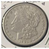 1880-S MORGAN DOLLAR(VF)(90% SILVER~ASW 3/4 OUNCE)