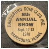 1970 "WOODEN" NICKEL
