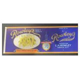 (5 COUNT) VINTAGE CAN LABEL-"ROWLEY