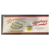 (5 COUNT) VINTAGE CAN LABEL-"ROWLEY