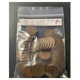 (BAG OF 50) WHEAT BACK CENTS (1940-58-P&D) (G / F)