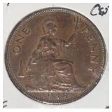 1948 "BRITISH" ***LARGE*** (1-PENNY) COIN (VF)