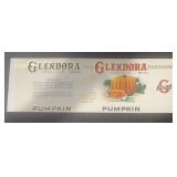 (5 COUNT) VINTAGE CAN LABEL-"GLENDALE" PUMPKIN