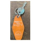 "MOTEL" KEY FROM THE PAST-GREENCASTLE, INDIANA