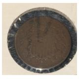 1868 U.S.A. "TWO~CENT" COIN (GOOD)