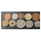 (BAG OF 10) "DIFFERENT" FOREIGN COINS