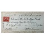 VINTAGE BANK CHECK W/STAMP-CHECK OUT THE PIC