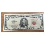 SERIES 1963 $5.00 "RED" SEAL