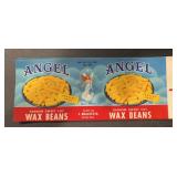 (35 COUNT) VINTAGE CAN LABEL-"ANGEL" WAX BENAS