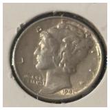 1941 MERCURY DIME (90% SILVER) (VF)
