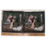 (2)PILLOW COVER TAPESTRIES-APPROX. 15"x15"
