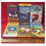 (6)VHS TAPES-"CHARLIE BROWN"