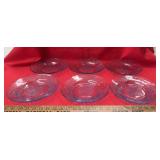 (6)"BLUE" TINT GLASS PLATES-CHECK OUT THE PIC
