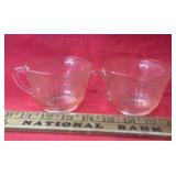 (2)"PINK" DEPRESSION CUPS