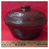 "MARCREST" STONEWARE CASSAROLE DISH W/LID