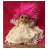 "TROLL" COLLECTOR DOLL-APPROX. 14" TALL/PINK