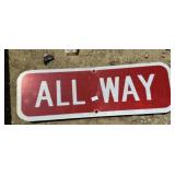 FEDERAL/STATE REGULATORY SIGN-"ALL WAY"