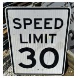 FEDERAL/STATE REGULATORY SIGN-SPEED LIMIT 30 MPH