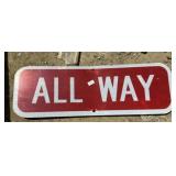 FEDERAL/STATE REGULATORY SIGN-"ALL WAY"