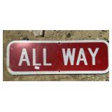 FEDERAL/STATE REGULATORY SIGN-"ALL WAY"