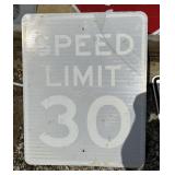 FEDERAL/STATE REGULATORY SIGN-SPEED LIMIT 30 MPH