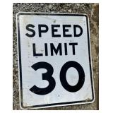 FEDERAL/STATE REGULATORY SIGN-SPEED LIMIT 30 MPH