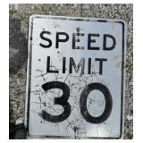 FEDERAL/STATE REGULATORY SIGN-SPEED LIMIT 30 MPH