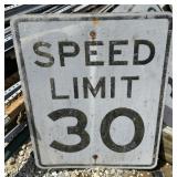 FEDERAL/STATE REGULATORY SIGN-SPEED LIMIT 30 MPH