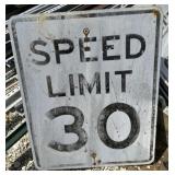 FEDERAL/STATE REGULATORY SIGN-SPEED LIMIT 30 MPH