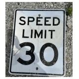 FEDERAL/STATE REGULATORY SIGN-SPEED LIMIT 30 MPH