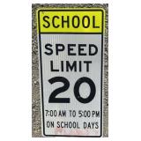 FEDERAL/STATE REGULATORY SIGN-"SPEED LIMIT/SCHOOL"